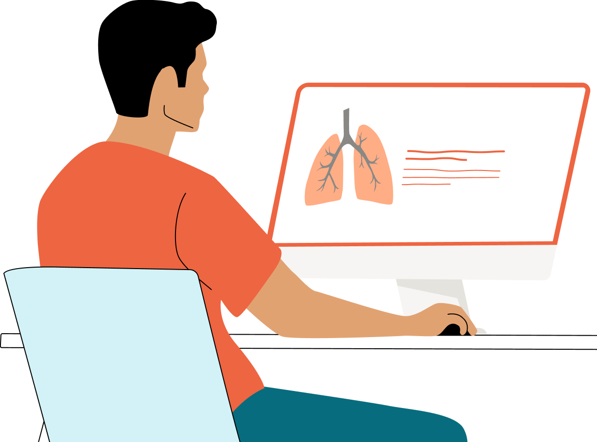 Person working on computer